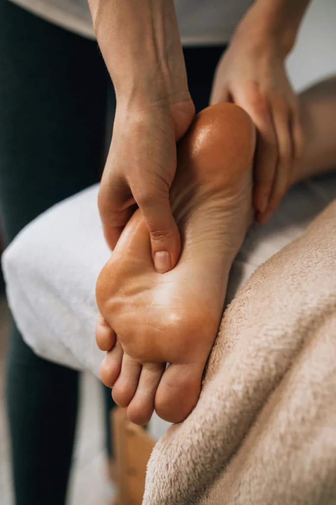 un massage de pied